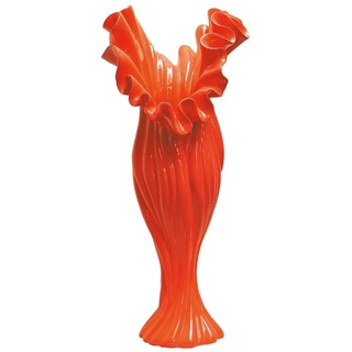 Casa Padrino Designer Blumenvase Orange B. 24 cm Höhe 60 cm Mod1 - Dekovase