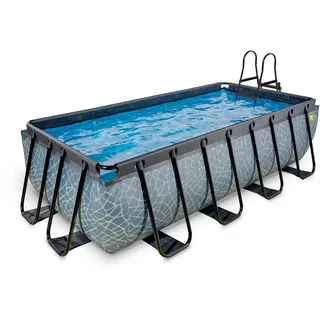 EXIT TOYS Stone Pool 400 x 200 x 100 cm inkl. Filterpumpe