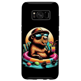 Hülle für Galaxy S8 Lustiges Capybara Luau Party Chill Capy Fiesta Sommer