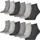 Socken 3 Paare Grau 43-46