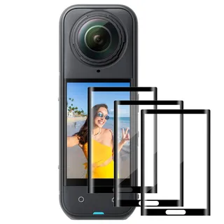 K&F CONCEPT 3er Pack Displayschutz, Displayschutzfolie für Insta360 X5 | Schutzfolie 9H Härte Gehärtetes Glas, Anti-Scrach Mehrschichtbeschichtung LCD-Display-Folie, X4/X5 Zubehör, PF12