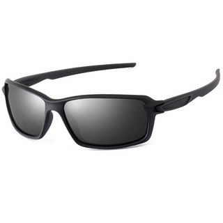 FIDDY Sonnenbrille Polarisierte Unisex-Sonnenbrille, Outdoor-Fahrradbrille (1-St) Sportsonnenbrillen elastische Farbe bunte Brillenserie grau|schwarz