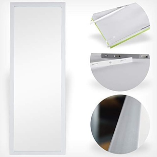 DRULINE Wand- & Türspiegel Spiegelfläche: 30 x 90 cm (Weiß)