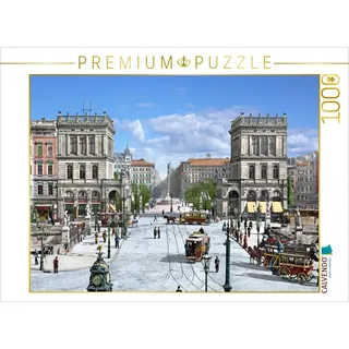 CALVENDO Puzzle Berlin - Blick auf den Belle-Alliance-Platz (Heute Mehringplatz) um 1899-1905 | 1000 Teile Lege-Größe 64 x 48 cm Foto-Puzzle für glückliche Stunden