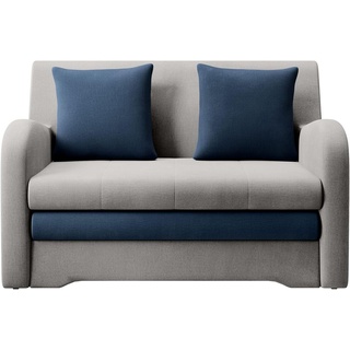MOEBLO Kindersofa AMIRO - Schlafsessel Sofa Sessel, Couch für Wohnzimmer Schlafsofa Sofagarnitur Polstersofa, mit Schlaffunktion und Bettkasten blau|grau