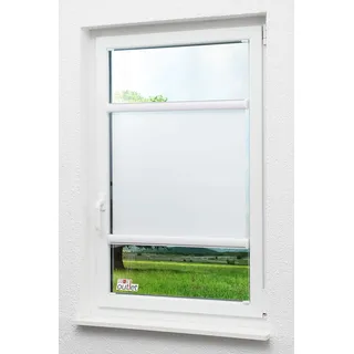 LYSEL Outlet Glasleistenrollo verspannt Tageslicht, (B x H) 75cm x 175cm in weiß/reinweiß