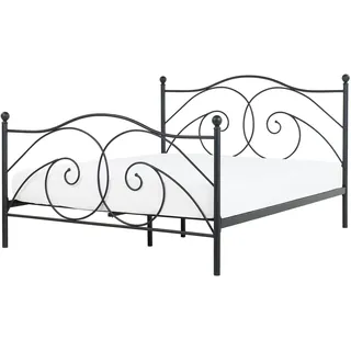 Beliani Bett mit Lattenrost Metall Dinard 160 x 200 cm