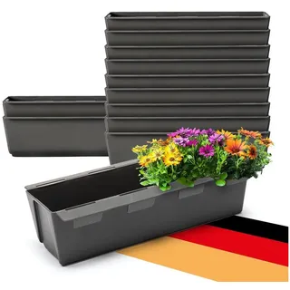 BigDean Blumenkasten 37 x 13 x 9,5 cm Anthrazit