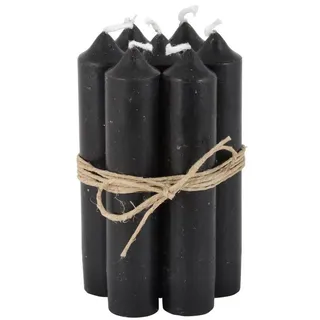 Ib Laursen Tafelkerze (Packung, 1-tlg., Pack), 8er Set klassische Stabkerzen in schwarz schwarz