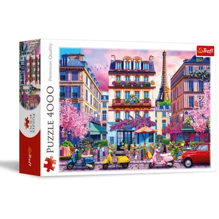 Trefl – Frühling in Paris – 4000-teiliges Puzzle – Puzzle für Reiseliebhaber, europäische Hauptstadt, Frankreich, DIY, kreative Unterhaltung, für Erwachsene und Kinder ab 15 Jahren