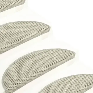 homiuse Treppenmatten Selbstklebend Sisal-Optik 15 STK. 65x25 cm Grau Treppenstufen Matten Modern Stufenteppich Stufenmatten Innen Treppenstufen Antirutsch Treppenstufen Schutz Komfortabel & Warm