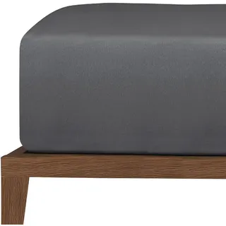 SCHIESSER Spannbettlaken Jersey 180 x 200 cm Dunkelgrau