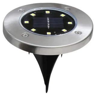 LUXULA LED Solar-Bodenleuchte 5 lm silber IP44