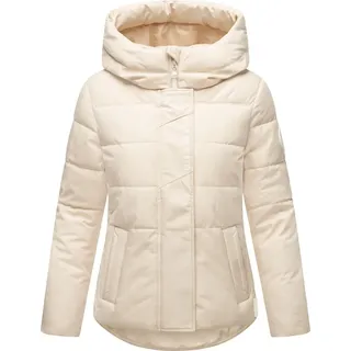 Marikoo Damen Winter Jacke gesteppt Teddyfell gefüttert Steppjacke mit Kapuze & Recyceltes Obermaterial Elira