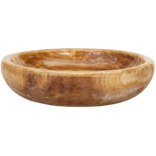 Ambia Home Obstschale, Natur, Holz, Paulownia, vollmassiv, rund, 11.5 cm, lackiert, Essen & Trinken, Geschirr, Schalen & Schüsseln, Obstschalen