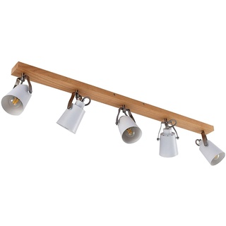 Lindby Deckenlampe 'Blana' (Skandinavisch) aus Holz u.a. für Wohnzimmer & Esszimmer (5 flammig, E14) - Deckenleuchte, Lampe, Wohnzimmerlampe