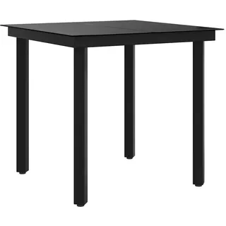 vidaXL Gartentisch 80 x 80 x 74 cm Schwarz