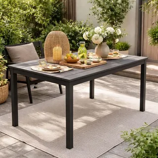 Mojawo Gartentisch 138 x 80 x 72 cm Anthrazit