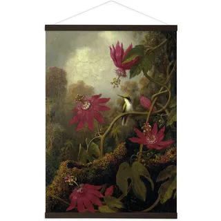 Leinwandbild ART FOR THE HOME "Vogel Landschaft", bunt (farbe bild(er): mehrfarbig), B:70cm H:100cm T:2,3cm Ø:2,3cm, Leinwand, Bilder, Leinwandbild, Luxus Kakemono Leinen Wandposter 100x70cm