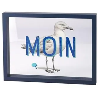Giftcompany Wanddekoobjekt Glasbild Love Frames Möwe (35x26cm)