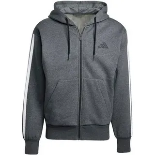 adidas Herren Kapuzensweat Essentials 3-Streifen, Größe M in Grau DGREYH/BLACK