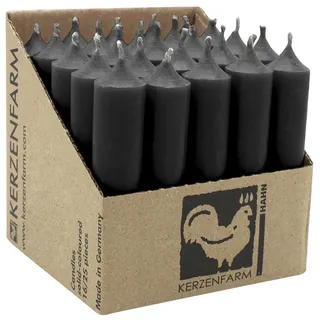 Kerzenfarm Hahn Stabkerzen 100 x 22 mm 25 St. schwarz