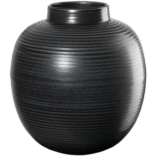 Asa Selection Vase Japandi HOME, schwarz ¦ Steingut ¦ Maße (cm): H: 22 Ø: 20.0