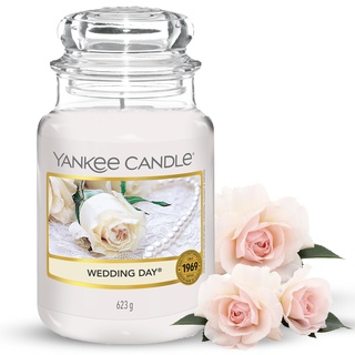 Yankee Candle Duftkerze Große Kerze im Glas | Wedding Day | Brenndauer bis zu 150 Stunden