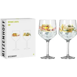 RITZENHOFF Gin-Glas 2er-Set - 700 ml - Made in Germany | Artikelnr. 3791001, Serie Botanic Lights, 2 Gin-Gläser 700 ml, Kristallglas, spülmaschinenfest