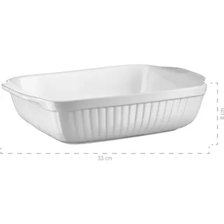 Mäser Auflaufform Kitchen Time 33 x 24 x 8 cm Weiß