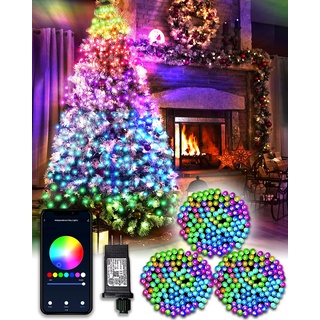 DOTWAYAW Smart Lichterkette 60M 600 LED Weihnachtsbaum - App-gesteuerte Lichter für Weihnachten mit 16 Millionen RGB Farben LED-Lichtern