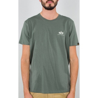 Alpha Industries Basic T Small Logo T-Shirt, grün, Größe M