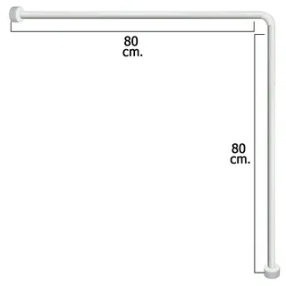 Maurer Duschvorhangstange 80 x 80 cm weiß