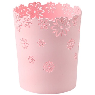 Vicoki Papierkorb, Abfalleimer aus Kunststoff für Büro, Küche oder Bad, Ø 19cm, H 22cm, 19×15.5×22cm, Rosa