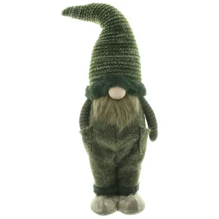 Dekoleidenschaft Wichtel "Strickmütze" Dekowichtel stehend, Wichtelfigur, Weihnachtswichtel, Weihnachtsdeko in grün, 56 cm groß grün