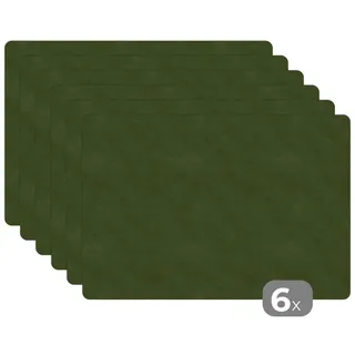 MuchoWow Platzset Leder - Grün - Tiere, (6-St), Platzsets, Tischset, Abwaschbar, Tischsets, Platzdeckchen bunt
