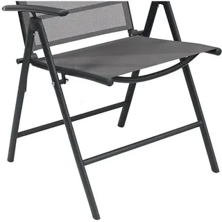Mojawo Garten Klappstuhl 54 x 54 x 106 cm anthrazit 3 St.