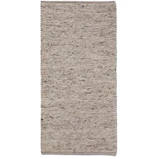 Allgäuer Teppichmanufaktur Webteppich Laax Uni 130 x 200 cm Mischgewebe Grau