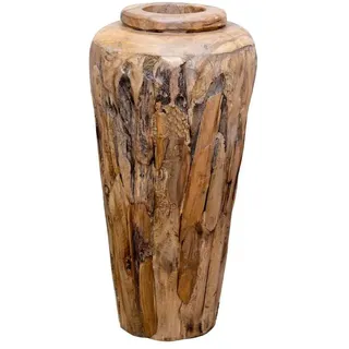 vidaXL Deko-Vase 40 x 80 cm Massivholz Teak