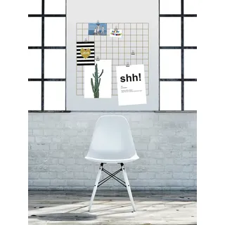 queence Wanddekoobjekt Wandgitter gold grau, weiß, Notizen, Fotos, Wandkalender Gitter, moderne und stylische Wanddeko mit Organisation goldfarben