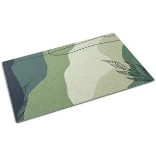 Tulup Fußmatte Rechteckig Haustür Designmatte Modern Türmatte: 90 cm x 60 cm grün