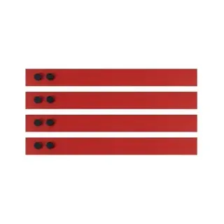 master of boards Magnetleiste 100 (B) x 0,2 (T) x 5 (H) cm Rot 4 Stück