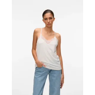 Vero Moda Ana Lace ärmelloses T-Shirt Snow White L