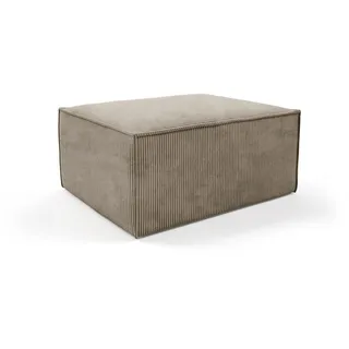 Pouf Hocker Cord 100 cm x 82 cm x 42 cm Couch Hocker Pouf Cord Hocker Wohnzimmer Fußhocker Für Sessel Hocker Sofa Sitz Poof Fußablage Hocker Sessel Hocker Pouf Sitzsack (Poso 03 - beige)