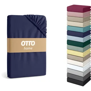 OTTO home Spannbettlaken Jersey 90 x 200 - 140 x 200 - 180 x 200 cm blau