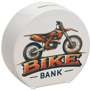 speecheese Spardose Motocross-Motorrad Spardose mit Spruch Bike Bank