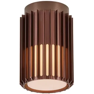 Nordlux Außen-Deckenleuchte Aluminium Ø 12 cm, 18,8 cm hoch, E27, braun