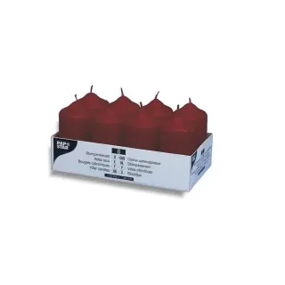 Papstar Stumpenkerze 5 x 10 cm 8 St. bordeaux