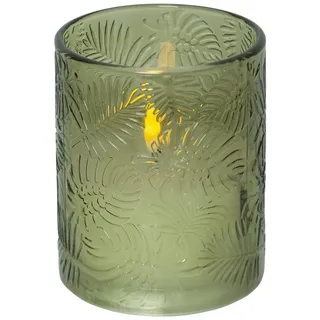 Star Trading Flamme Leaf LED-Kerze 12,5 cm grün