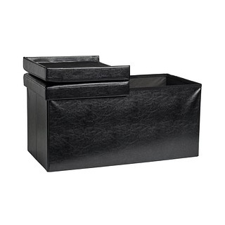 Echtwerk Sitztruhe Flex EW-FB-0444 schwarz Stoff 76,0 cm